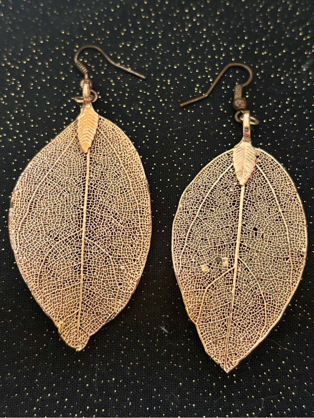 Bronze Colored Leaf Earrings